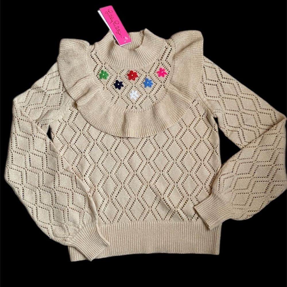NWT! Lilly Pulitzer Bereda Sweater in Heathered Sand Bar - Size XS